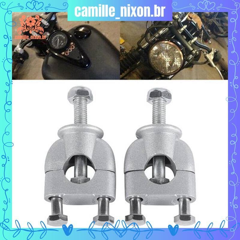 [camille_nixon.br] 1 Par De Kit De Barra De Risers De Guiador De 7/8 Polegadas Motocicleta Braçadeiras Braçadeira De Mon
