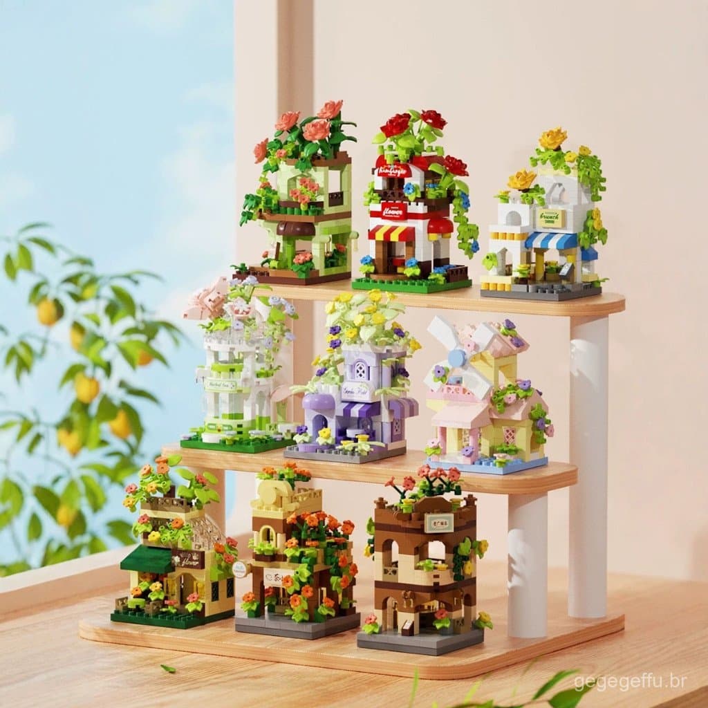 Blocos De Construção Com Vista De Rua , Duas Camadas , Montagem De Brinquedos , Partículas , Meninos E Meninas , Present