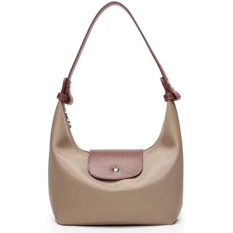 Mini Bolsa De Nylon Para Mulheres Crossbody , Ombro Pequena Com 2 Alças Bolinho Conversível Nas Axilas Crescentes