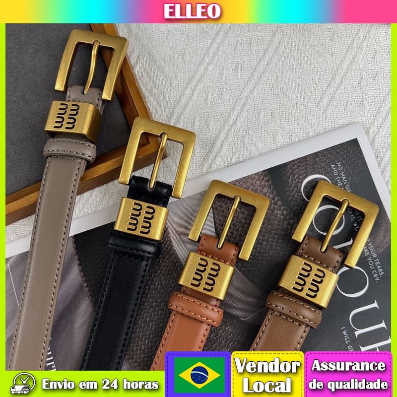 ELLEO Cinto De Couro De Alta Qualidade De 2.3 Cm , Elegante , Versátil , Cintura , Decoração , Combinando , Suéter , Ter
