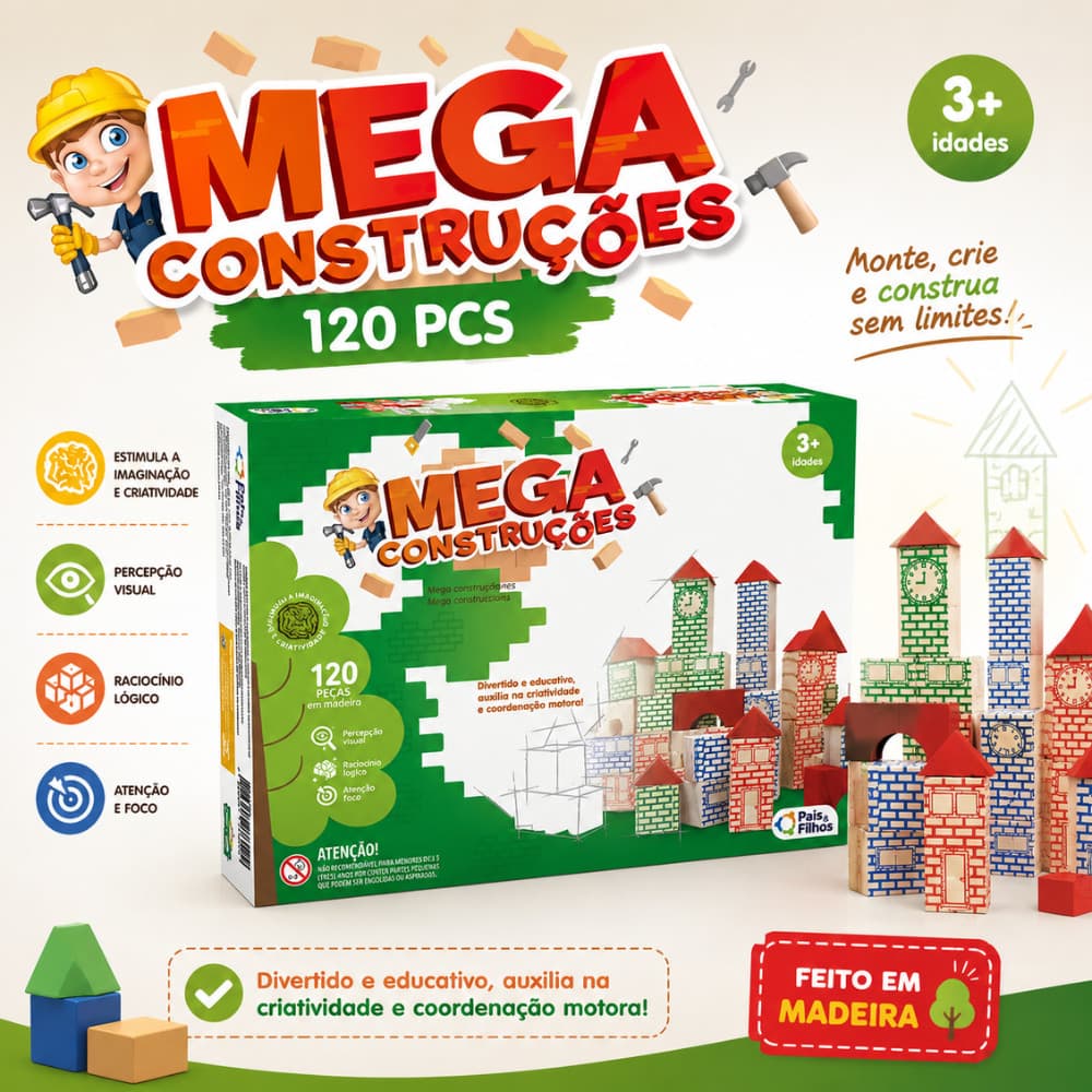 MEGA CONSTRUÇÕES 120 PCS - 7361 PAIS E FILHOS