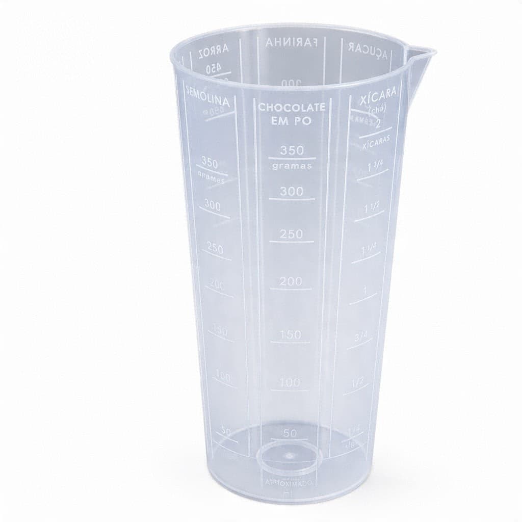 Copo Graduado Medidor/Dosador de 500ml Gramas com Graduação Multiuso Em Relevo Material