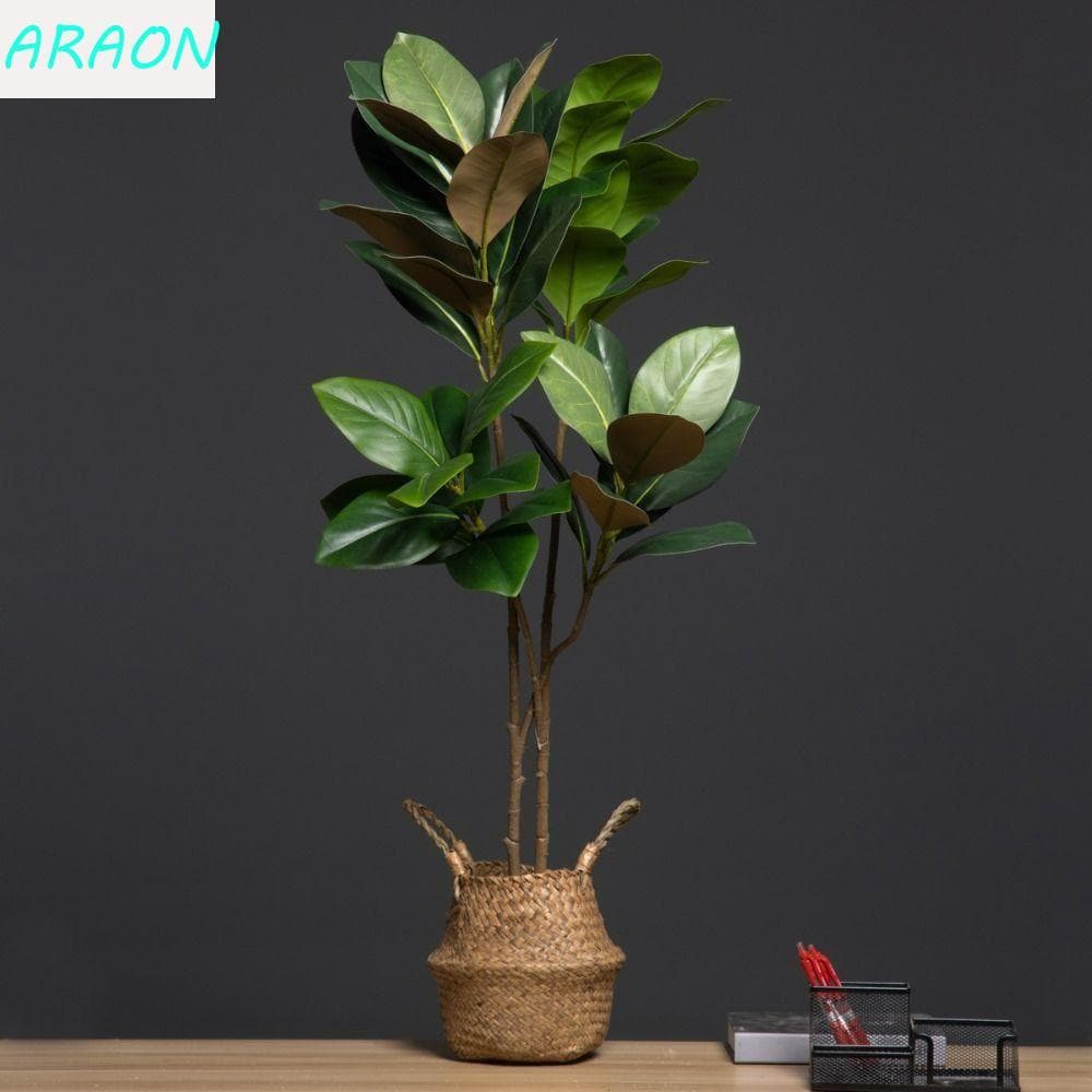 Ramo De Árvore De Magnólia Simulado ARAON , Planta Artificial Artesanal Com 2 Garfos , Plantas Artificiais Grandes