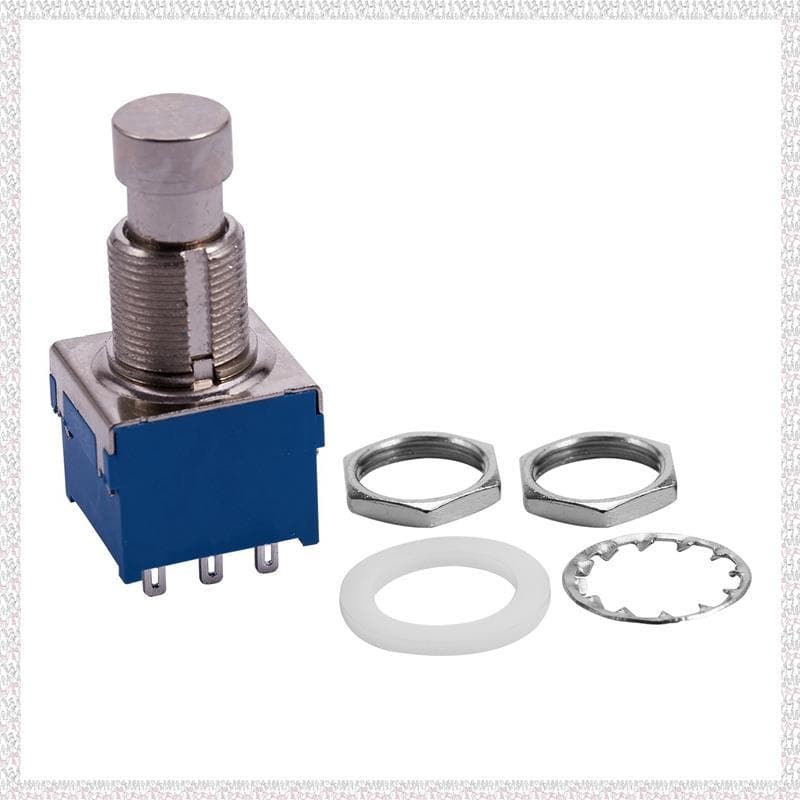 (Otgl) Efeitos De Guitarra 3PDT Pedal De Travamento De 9 Pinos Interruptor De Pé Azul