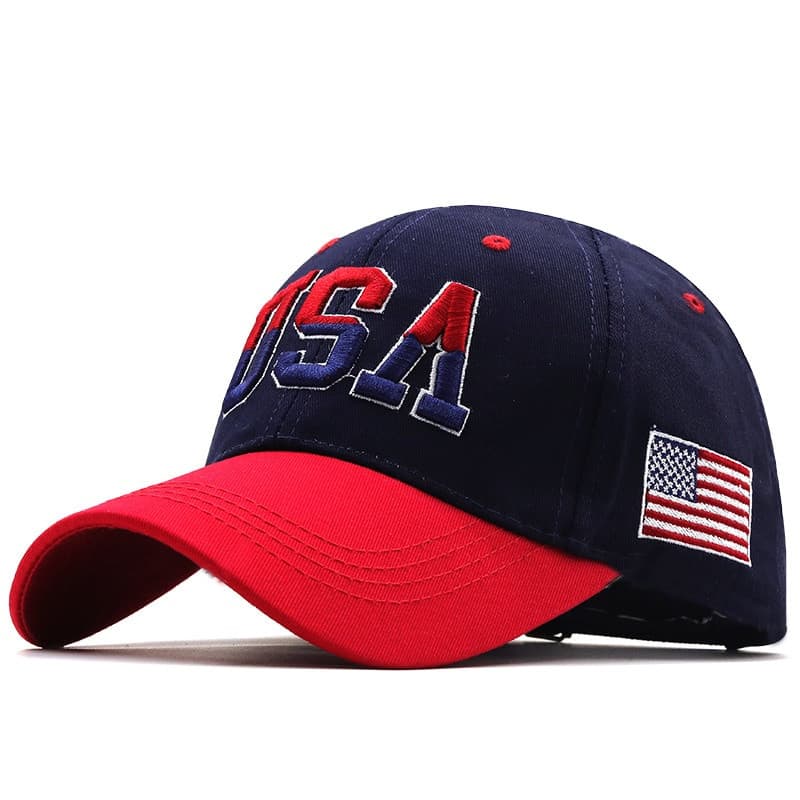 Novo boné de beisebol unissex americano, boné ajustável de algodão, boné hip-hop americano bordado ZYMF