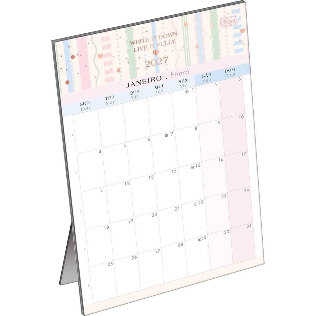 Calendário planner de mesa Soho 2027 Tilibra