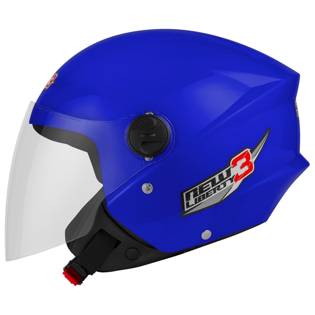 Capacete Aberto C/ Viseira Cristal Pro Tork New Liberty 3 Solid Masculino Feminino Moderno
