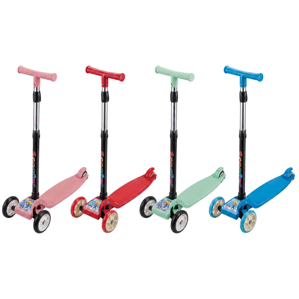 Patinete Infantil 3 Rodas Dobrável Scooter Crianças até 30kg ajuste de altura + adesivos