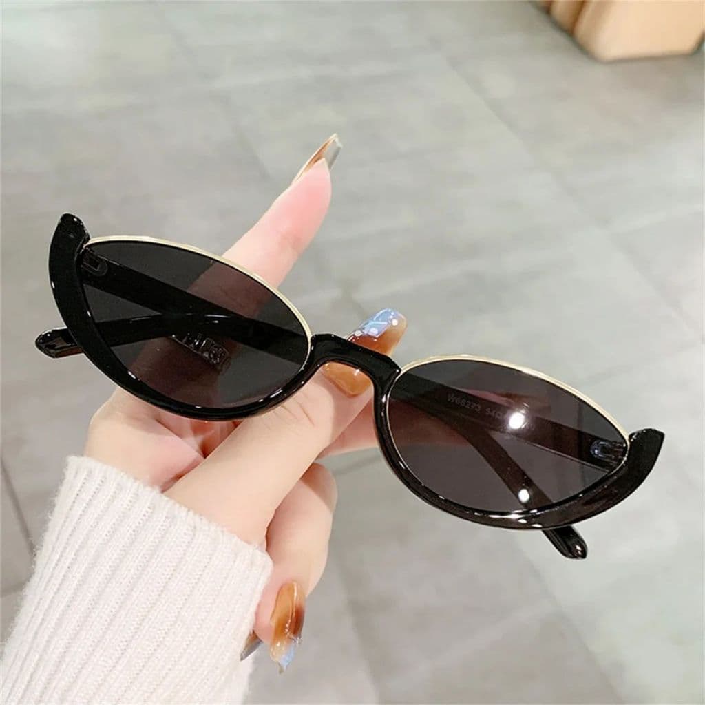 Óculos Oval Pequeno Quadro Cat Eye Formas Multicolor Feminino Óculos De Sol Estilo Olho De Gato