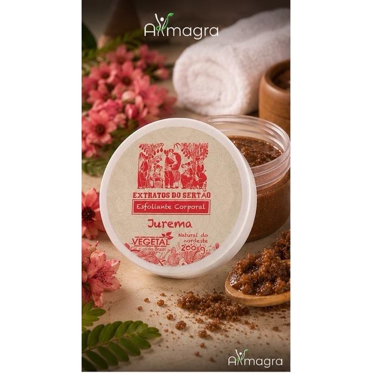 ESFOLIANTE CORPORAL DE JUREMA – EXTRATOS DO SERTÃO | VEGETAL DO BRASIL | ESFOLIAÇÃO SUAVE, RENOVAÇÃO E TOQUE MACIO