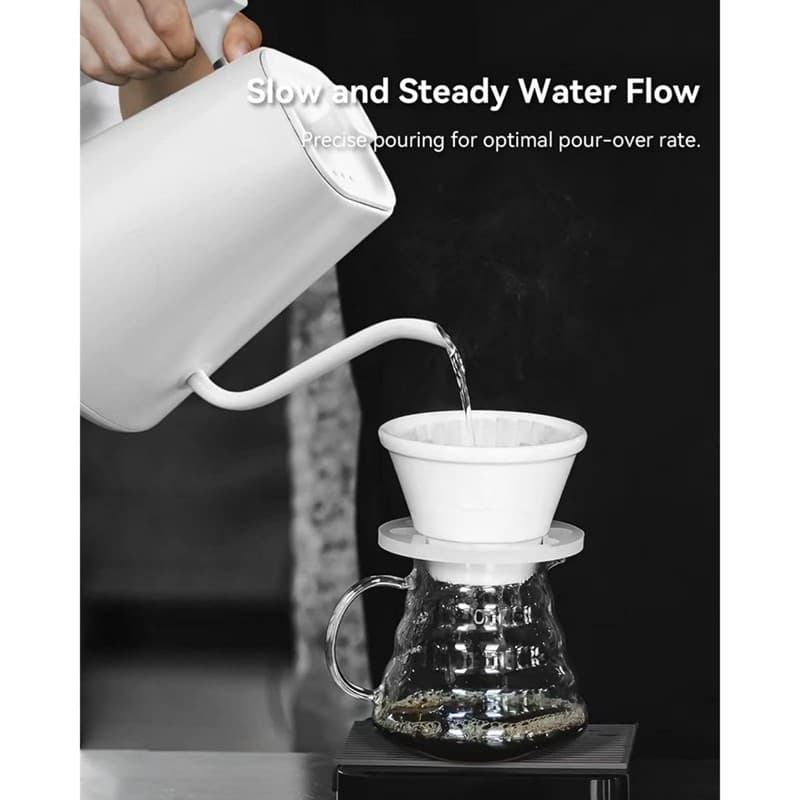 Chaleira Elétrica Gooseneck , ± 1 ° F Controle De Temperatura , Para Despejar Sobre Café E Chá , Interno De Aço Inoxidáv