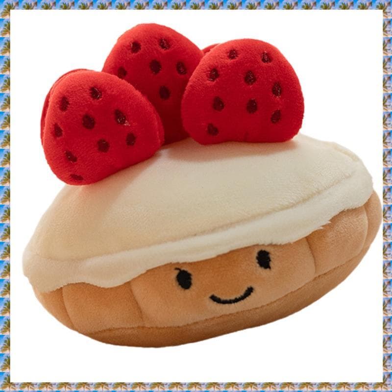 [bo7w15gmoh.br] Bolo De Pelúcia Brinquedo Em Forma De Muffin De Frutas Fofo Lanche Decoração De Festa Presente Vermelho