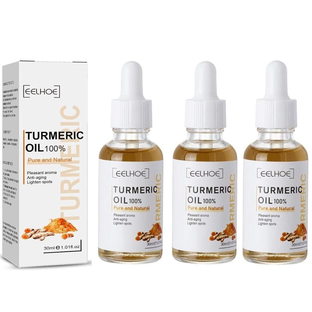 Pacote com 3 frascos de sérum anti-manchas de cúrcuma, sérum reparador facial de cúrcuma, sérum hidratante anti-manchas
