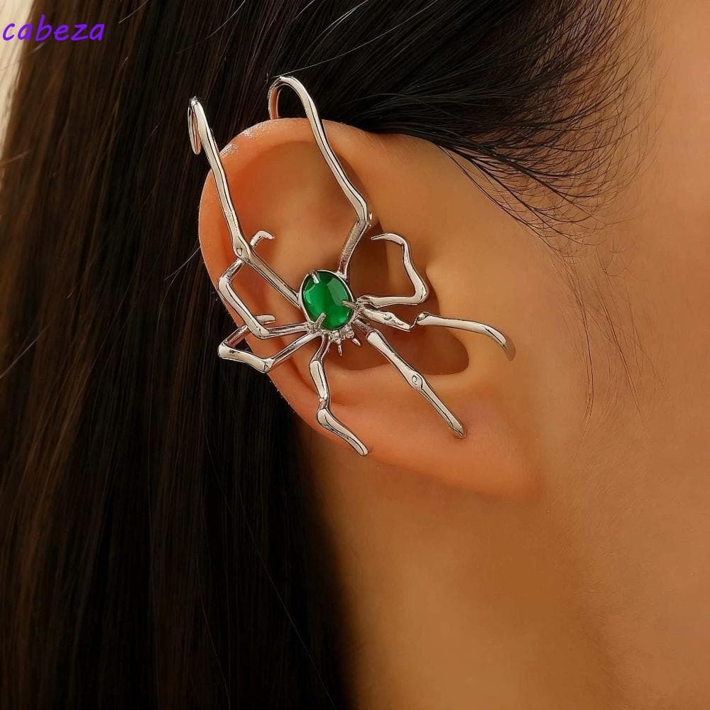 Brincos De Aranha CABEZA , Pendurados De Rastreamento Escuro Piercing De Strass Gótico Punk Unissex