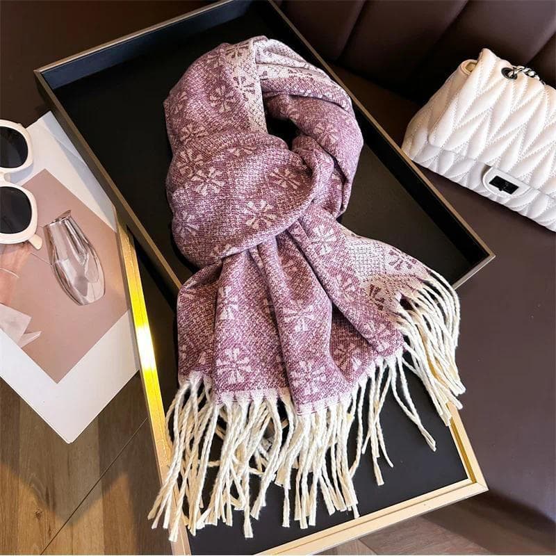 Cachecol Feminino de Imitação de Cashmere 2025, Cachecóis de Luxo Quentes para o Inverno, Xales Xadrez Quentes para Senh