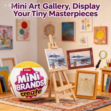 Mini Brands Masterpieces Série 1 da ZURU - Brinquedo de Arte Colecionável em Caixa Surpresa, Perfeito para Todas as Idad