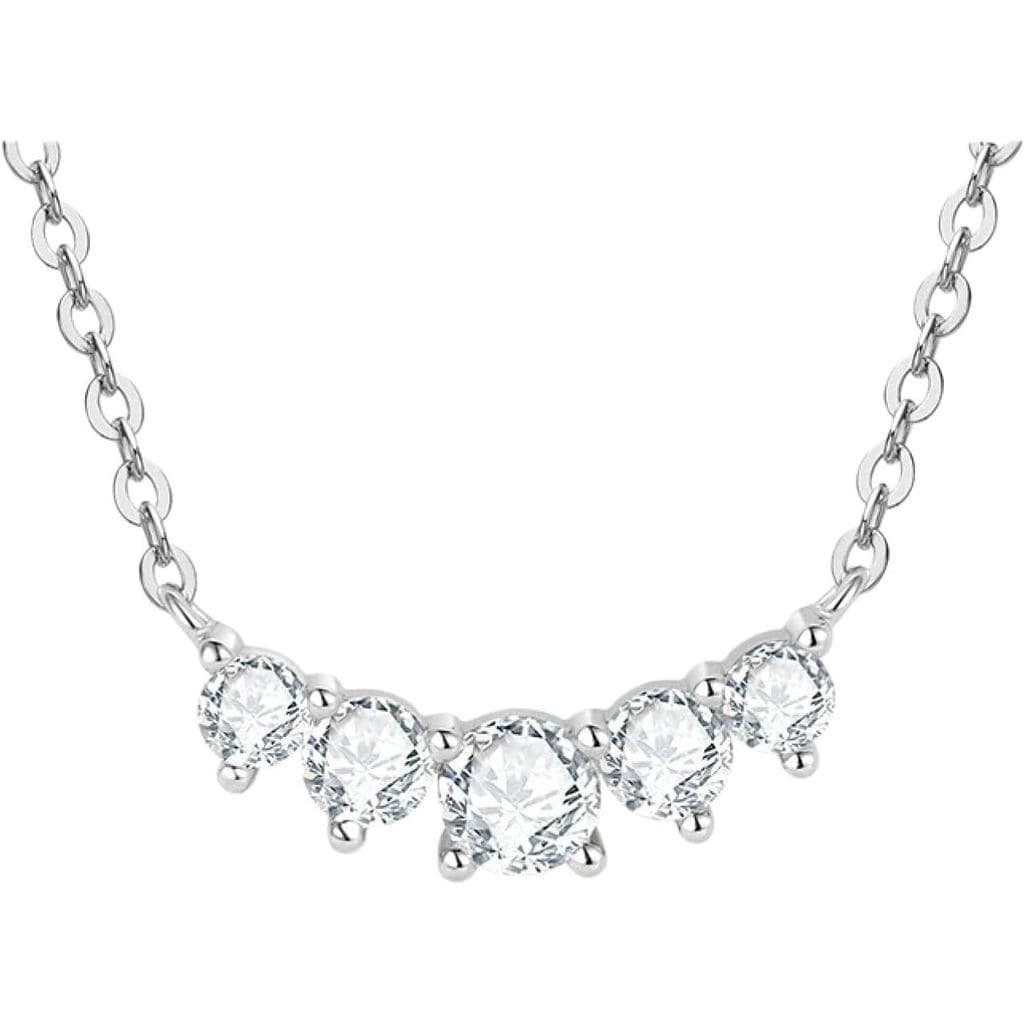 Colar de Moissanite Smile de 0,58 Quilates para Mulheres, Colar de Prata Pura S925, Presente de Aniversário para Esposa,