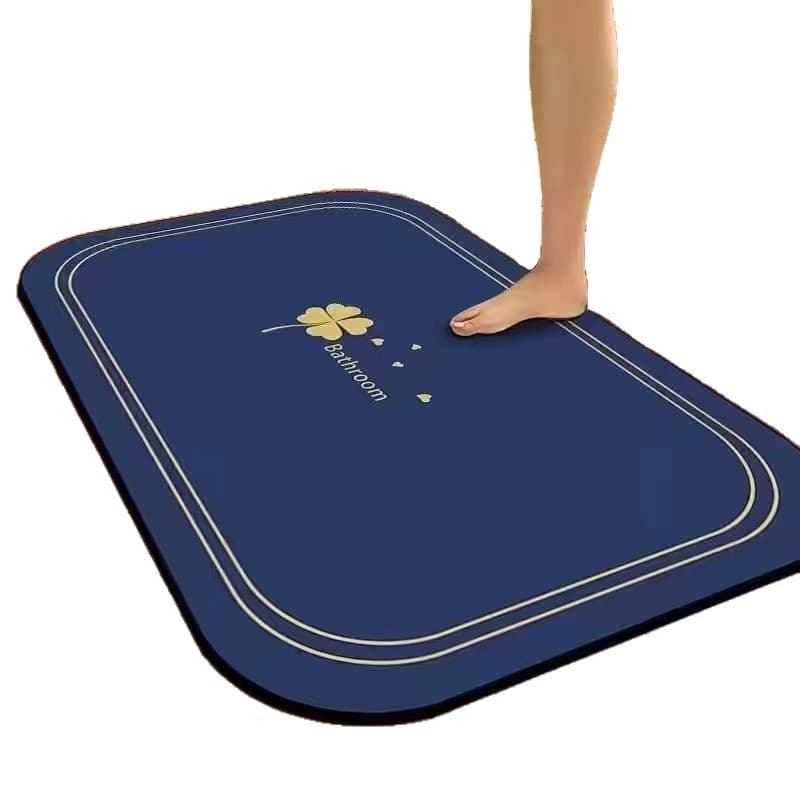 Tapete de Diatomita Minimalista Moderno - Super Absorvente de Água e de Secagem Rápida, Antiderrapante para Banheiro AU9