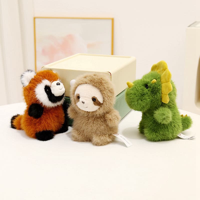 Animal Alliance Bonito Chaveiro De Pelúcia Dinossauro Preguiça Panda Koala Boneca Pequena Bolsa Pingente Mochila Decoraç