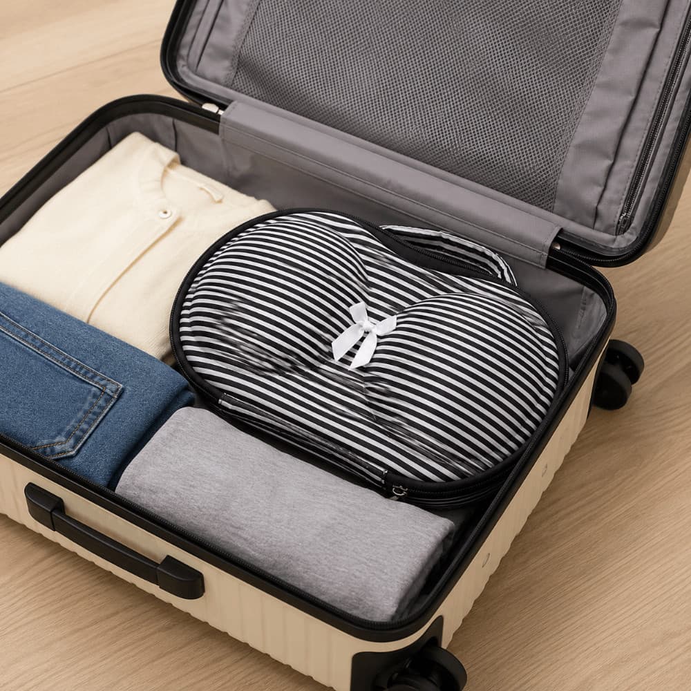 Caixa De Armazenamento De Sutiã De Casca Dura ALTOZEN , Bolsa De Roupa Íntima EVA Anti-Deformação De Bolinhas À Prova D'