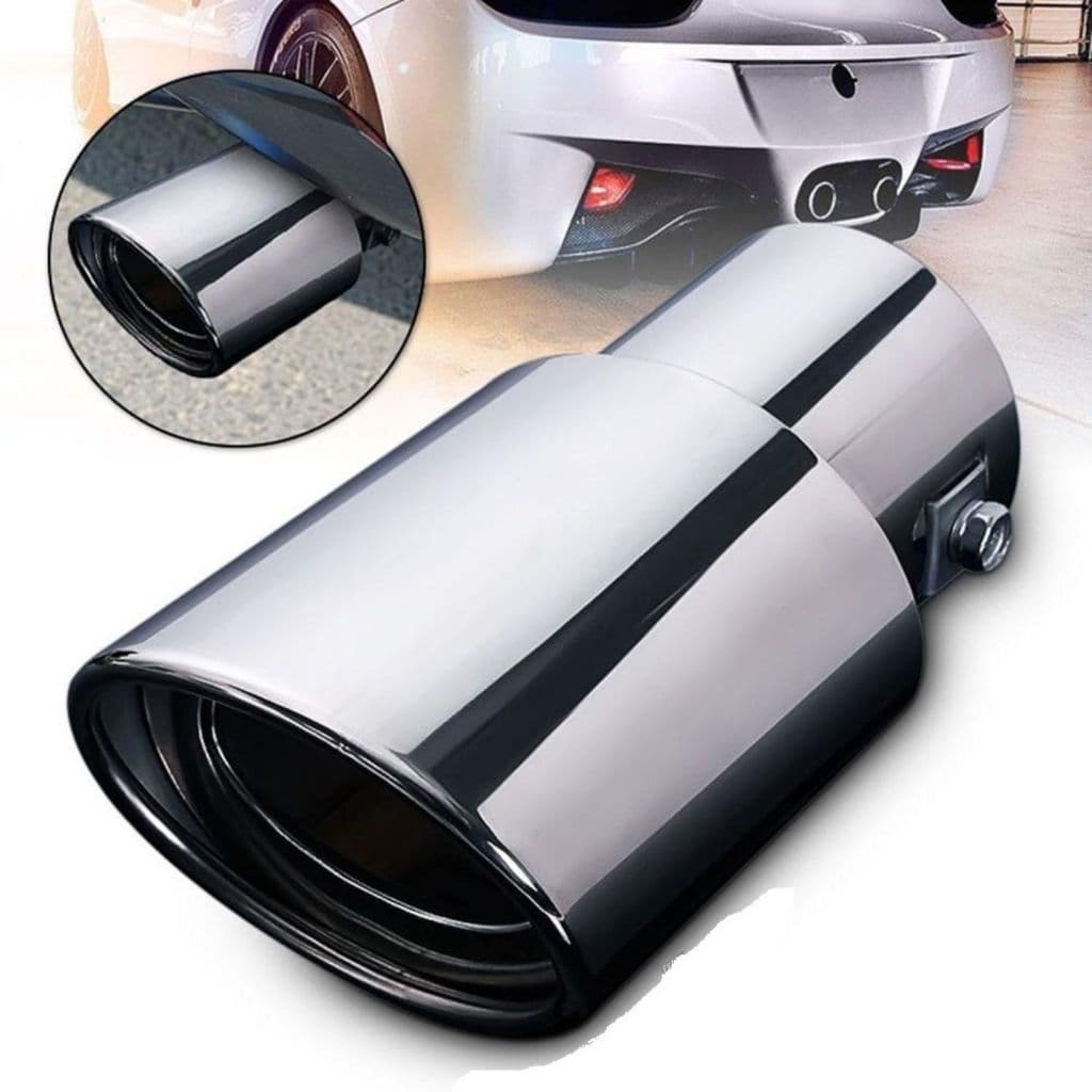 Ponteira de Escapamento Universal Cromada Aço Inox 3 polegadas