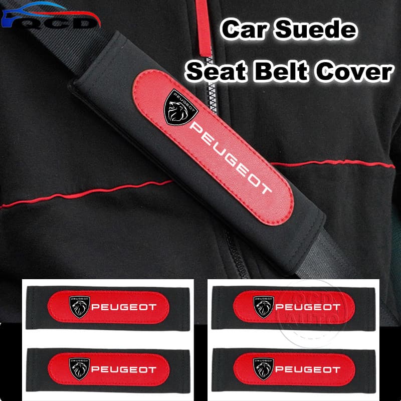 Peugeot Universal Capa De Cinto De Segurança Do Carro Camurça Protetor De Ombro Para 206 208 207 307 308 2008 3008 408 5