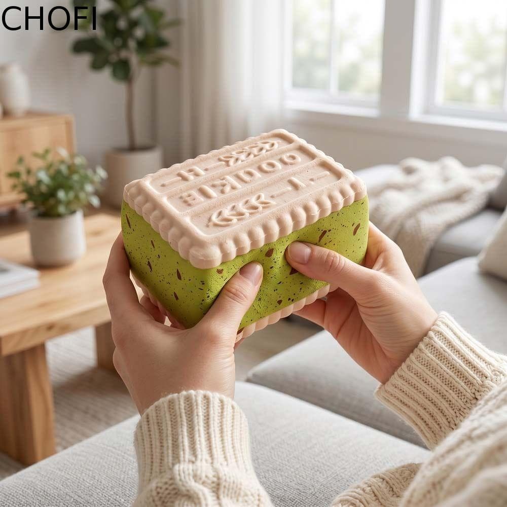 Brinquedo Mole De Biscoito Sanduíche CHOFI , De Aperto De Manteiga De Ascensão Lenta E Espessa Úmida , Pitada