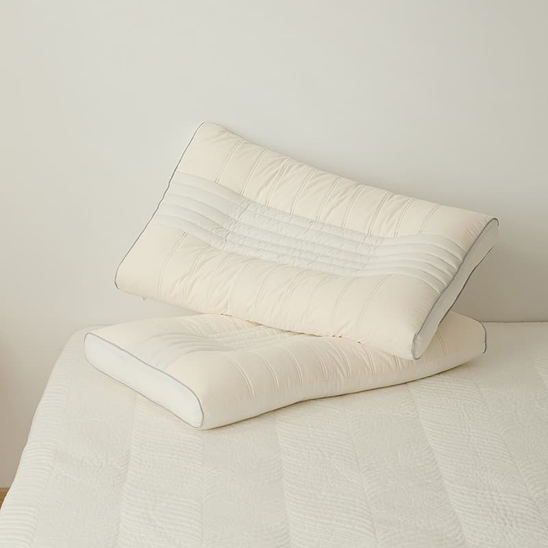 Travesseiro de pescoço sem fluorescente, Anti-ácaro, antibacteriano, fibra de soja, alta elasticidade, sem deformação, t