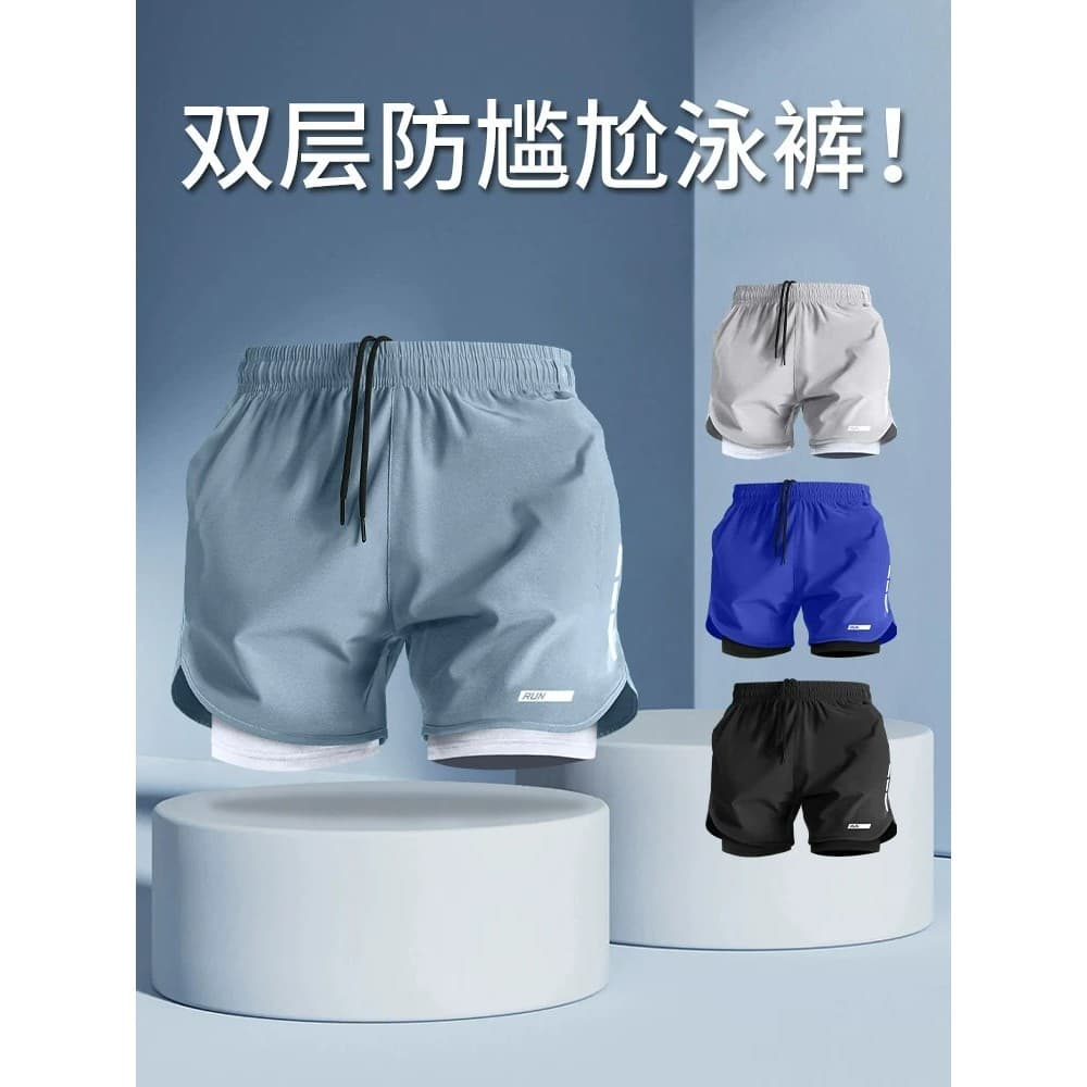 Japão japão IKFA troncos de natação masculino dupla camada Anti-constrangimento troncos de natação masculino 2026 novo e