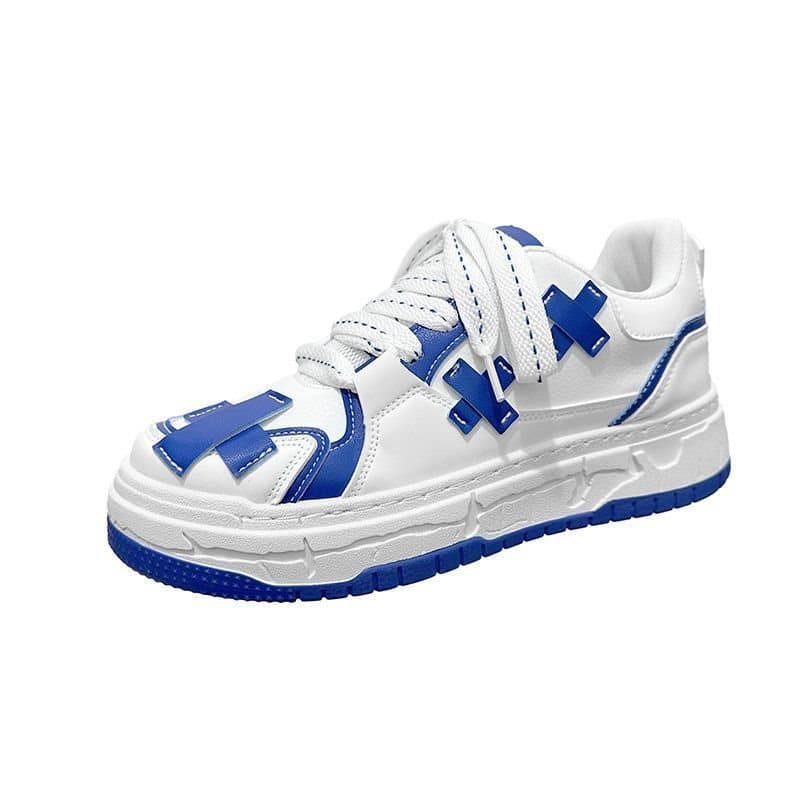 Ins pão sapatos masculino nicho Design cruz costura aumentando Casual estudante bonito sapatos na moda