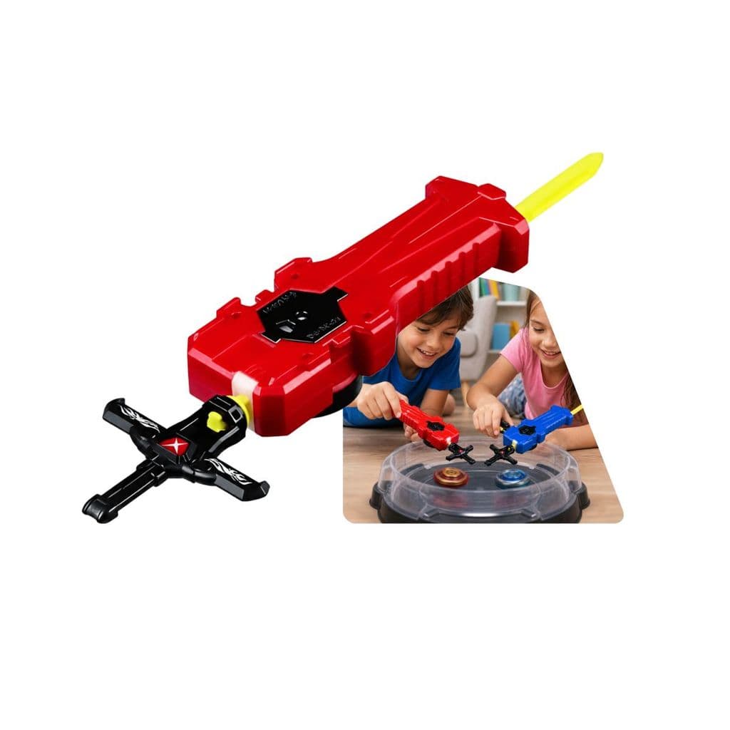 Super Lançador com Corda para Beyblade Metal Pião Batalha