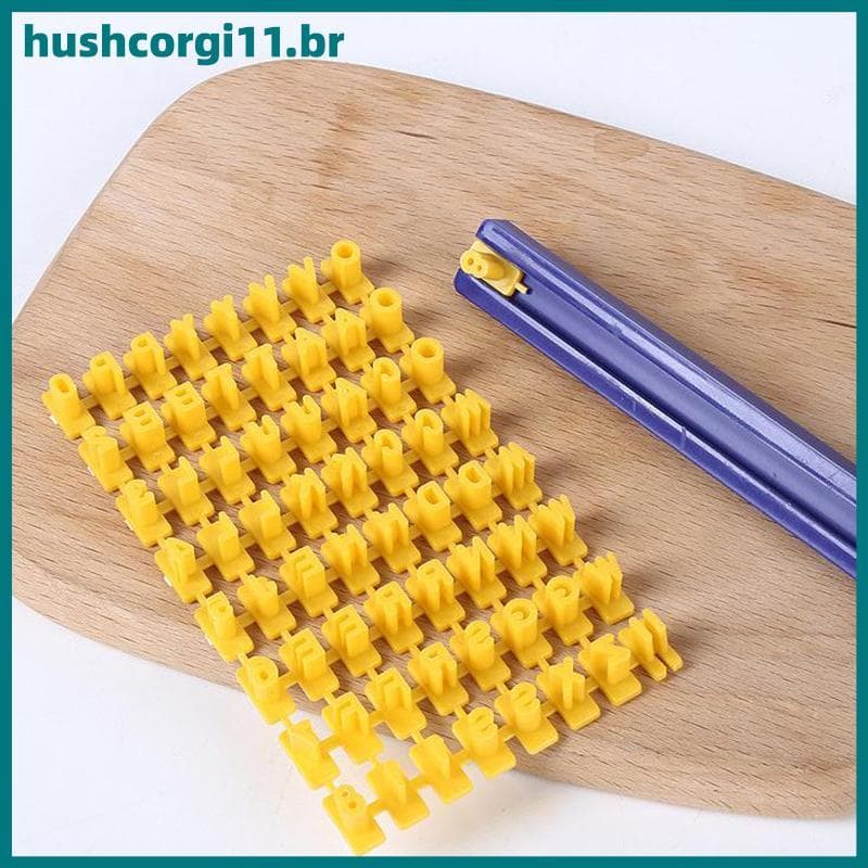 HUSH Letra E Número Molde De Biscoito Inglês Selo Alfanumérico Biscoitos Nome Impressão Selos Símbolo Reutilizável Ferra