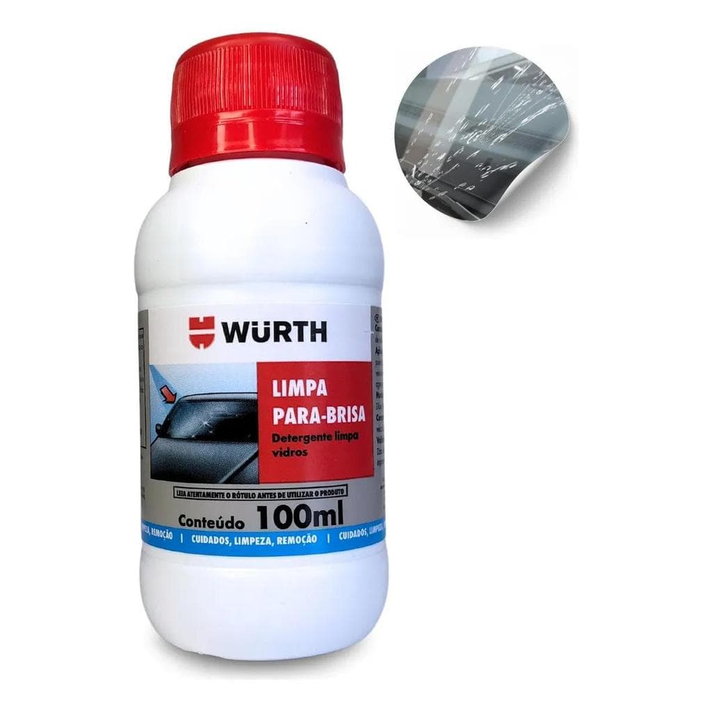 Limpa Para Brisa Wurth 100ml Limpador Vidros Fluidos Wurth