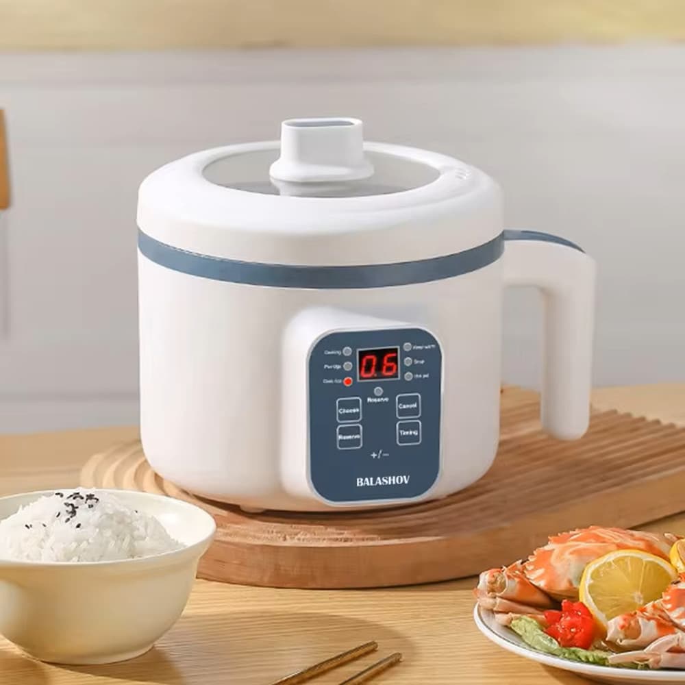 Panela de Arroz Elétrica Digital 1,5L 220V Branca Multifuncional