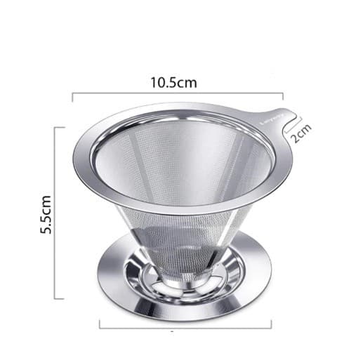 Coador Café Inox 600 Grades De Filtro Reutilizável Grande Sem Uso De Papel Multiuso Pronta Entrega