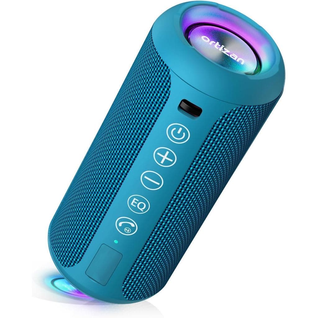 Caixas de Som Bluetooth Portáteis Ortizan, Alto-falante Sem Fio à Prova d'Água IPX7 com Som Estéreo Potente de 24W, Alto
