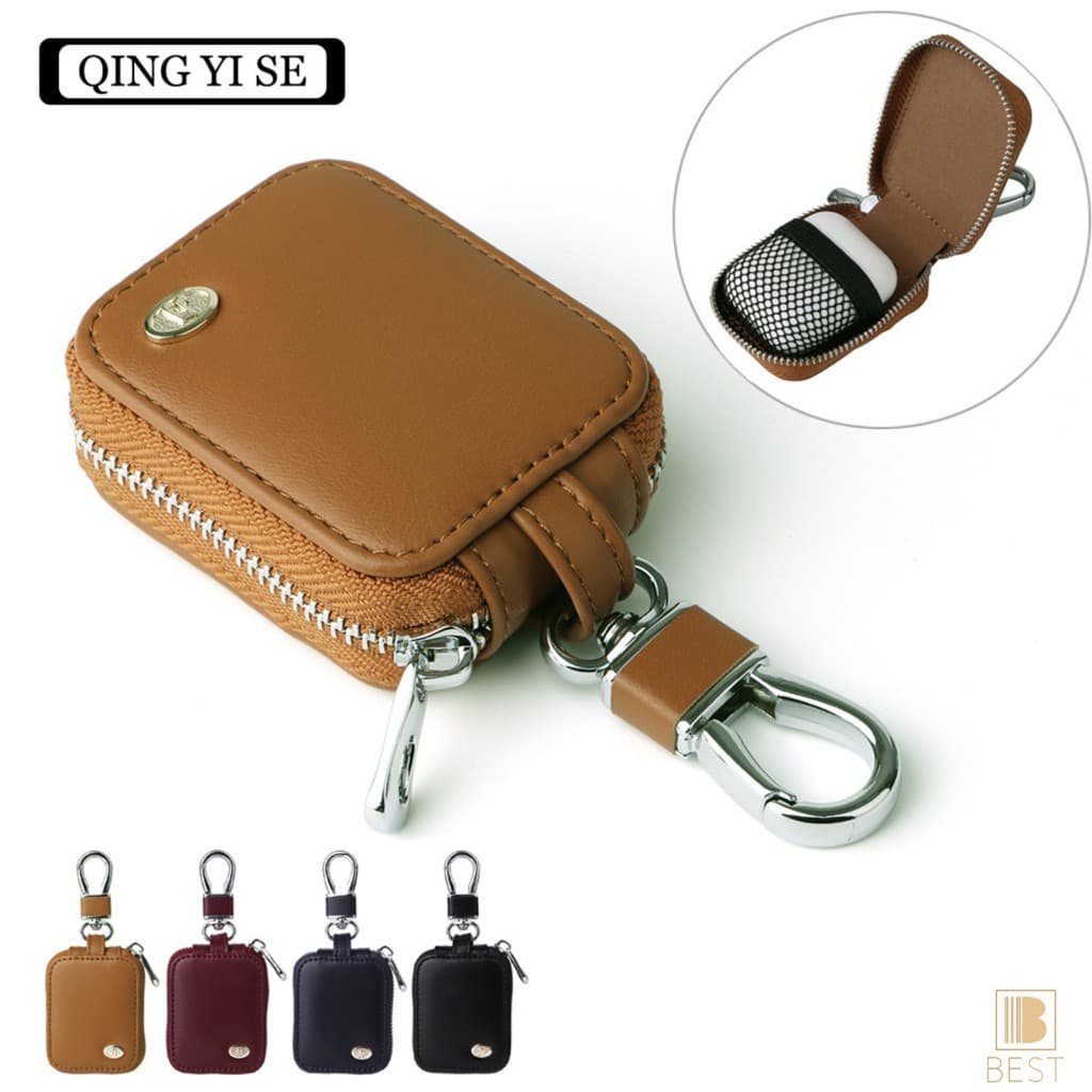 Capa De Carregamento Para Airpods-Couro PU À Prova De Quedas Com Gancho Portátil 1/2/3/4 Geração