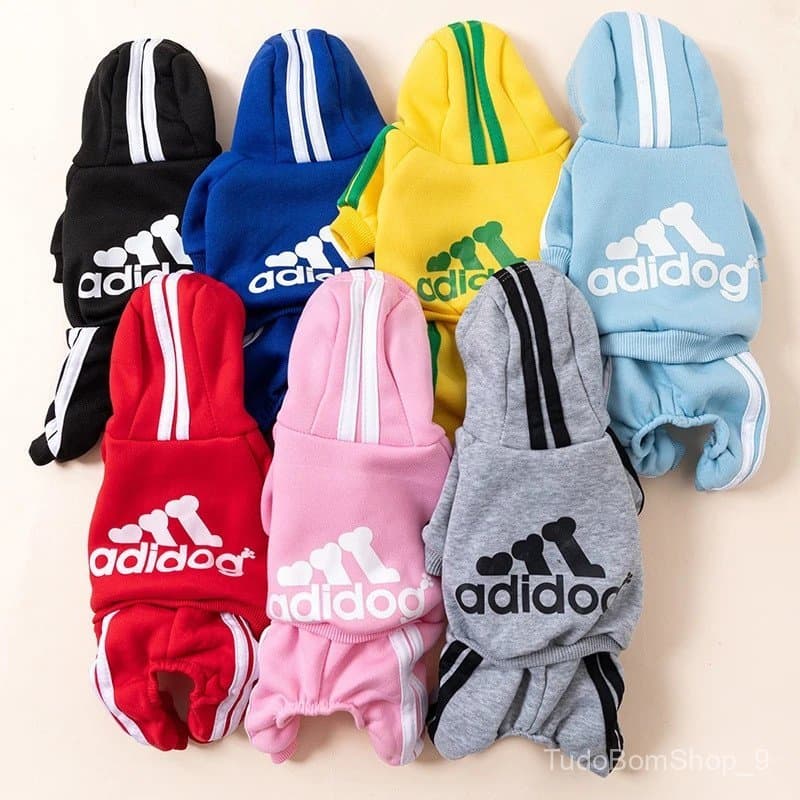 Macacão para Cães e Gatos Pequenos Adidog, Roupas de Inverno para Cães Médios, Moletom Quente com Capuz para Chihuahua