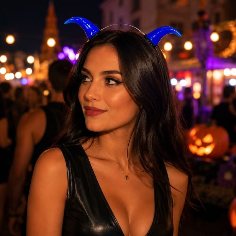 blg Devil Horn Headband Para Festas Halloween, Fotos E Fantasias