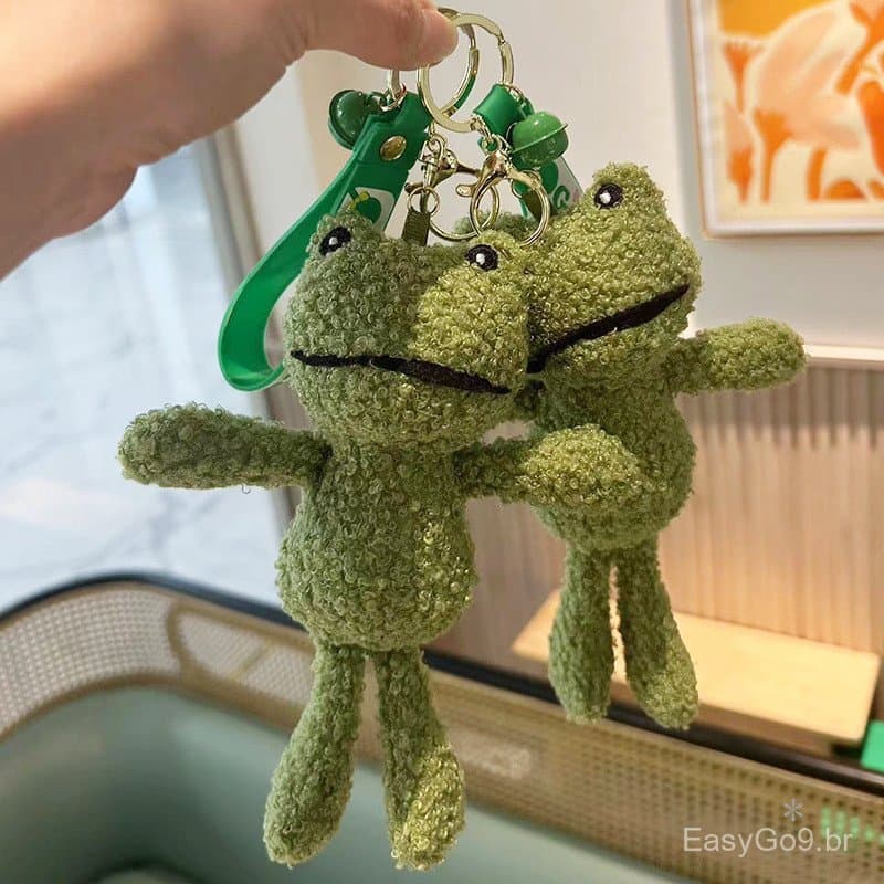 Chaveiro de Sapo Fofinho Pelúcia - Acessório Fofo para Bolsa e Carro