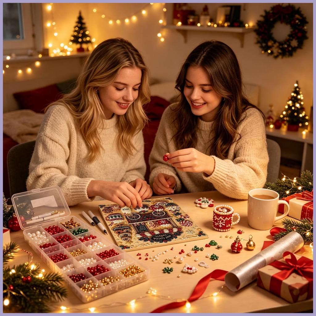 Kit De Arte De Pérola Natal DIY Artesanato Suprimentos Decoração De Parede De Casa Contas Para Adultos Mulheres Família