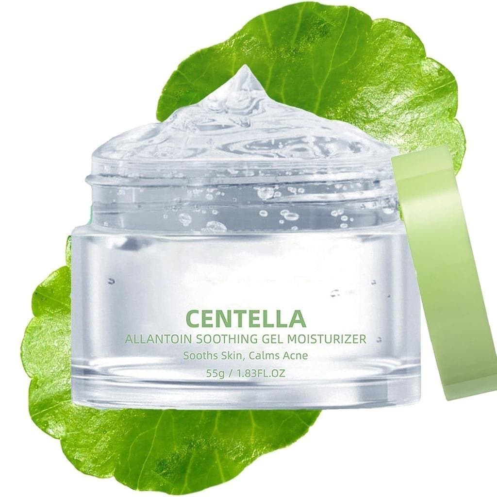 Gel Hidratante de Centella Asiática, Gel Hidratante Facial de Centella Asiática, Contém ingredientes de aveia, o creme e