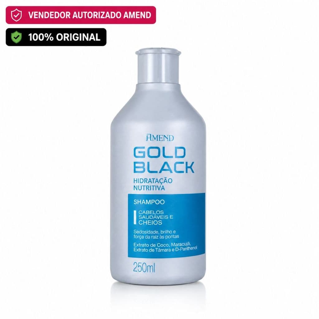 Shampoo Gold Black Hidratação Nutritiva 250ml Amend