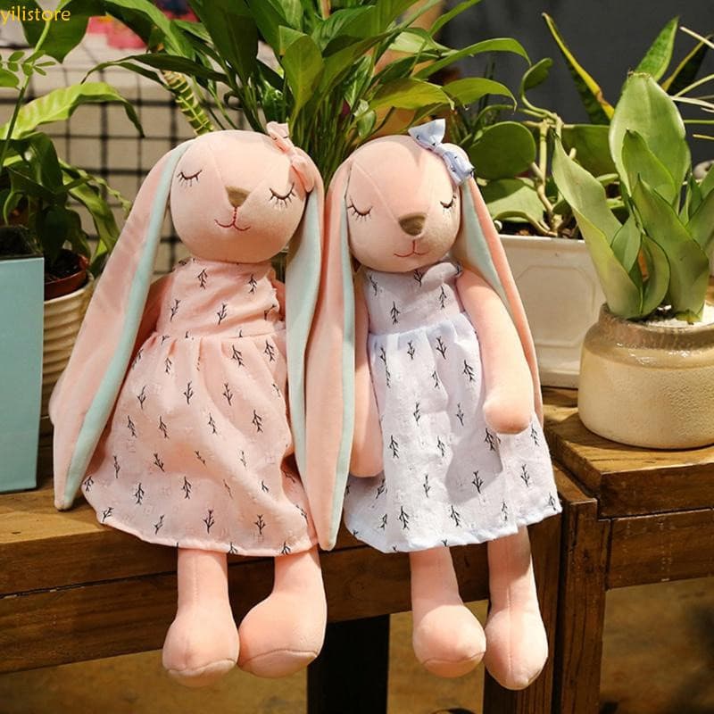 Yilistore Chupeta emocional de pelúcia de coelho de Páscoa cheia de 14 polegadas adequada para decorações de escritório