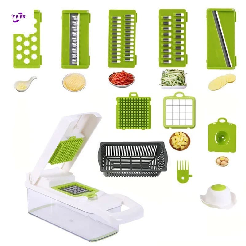 Cortador De Alimentos Multifuncional 13 Em 1 Vegetais Ralador De Alho Fatiador De Mandolina Ferramenta Para E Rabanete C