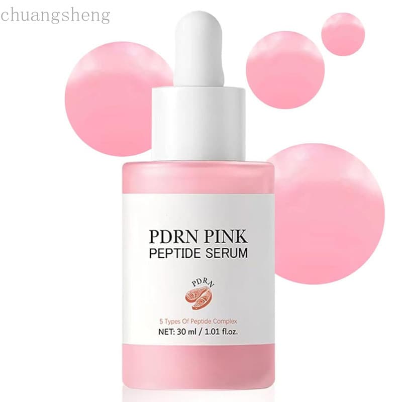 Sérum de Peptídeos Rosa PDRN com DNA, Niacinamida, Hidratação e Efeito Firmador na Pele, Cuidado para Tom de Pele Irregu