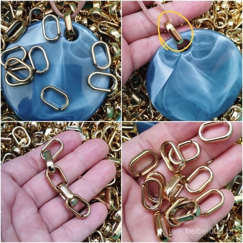 Elo em ABS para aplicação em colares,roupas e outros