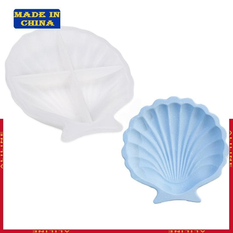 Molde de silicone resistente a altas temperaturas para bandejas em formato de concha, usado para bandejas de resina YMNK
