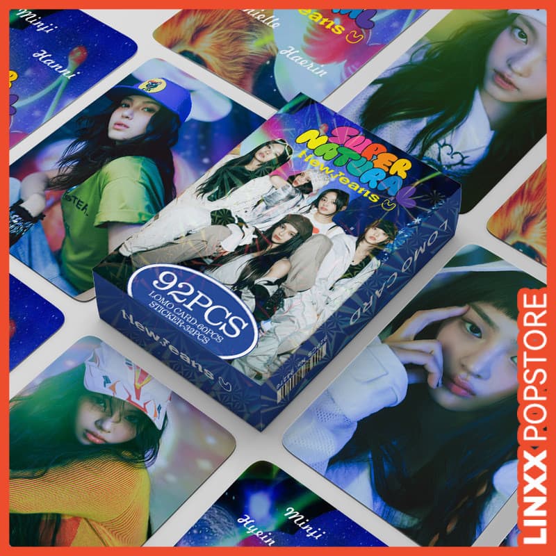 LINXX 92 Pçs NewJeans Lomo Cartões Grupo Selfie Photocard Conjunto HD Imagens Laser Photocards Fã Coleção De Presente Kp