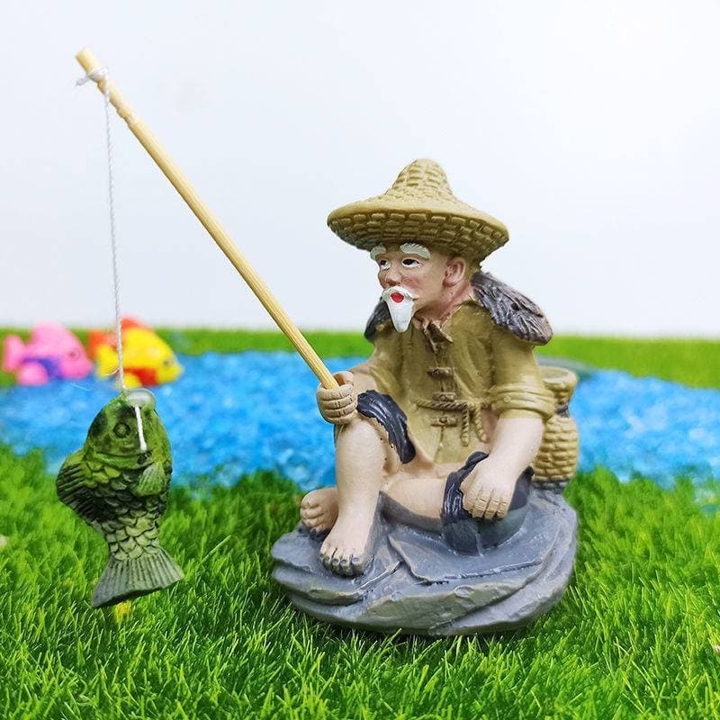 [caey] Mini Tanque De Peixes Aquário Roery Decoração Velho Ornamento De Pesca